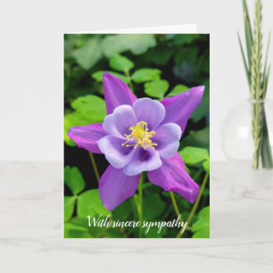 Carte Fleur Colonne violet Sympathy