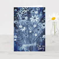 Fleur Daisées Bouquet CONDOLENCES bleu