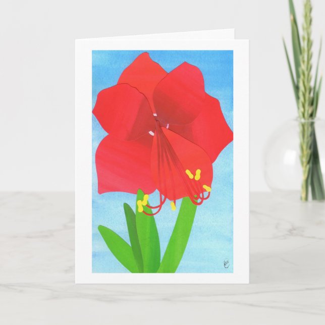 Carte Fleur d'amaryllis (Devant)