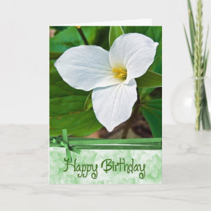 Carte Fleur d'anniversaire