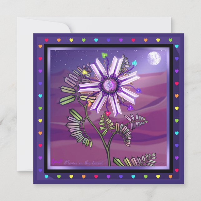 Carte Fleur dans le désert (Devant)