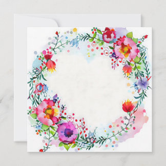 Carte Fleur d'aquarelle Loose Happy et brillant