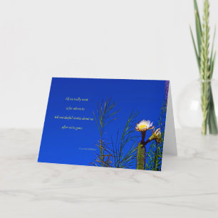 Carte « Fleur de cactus #153 » avec poème : Après tout