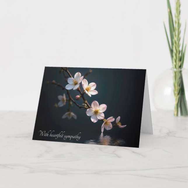 Carte Fleur de cerisiers sympathiques sur l'eau (Devant)