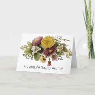 Carte Fleur de chrysanthème mère florale