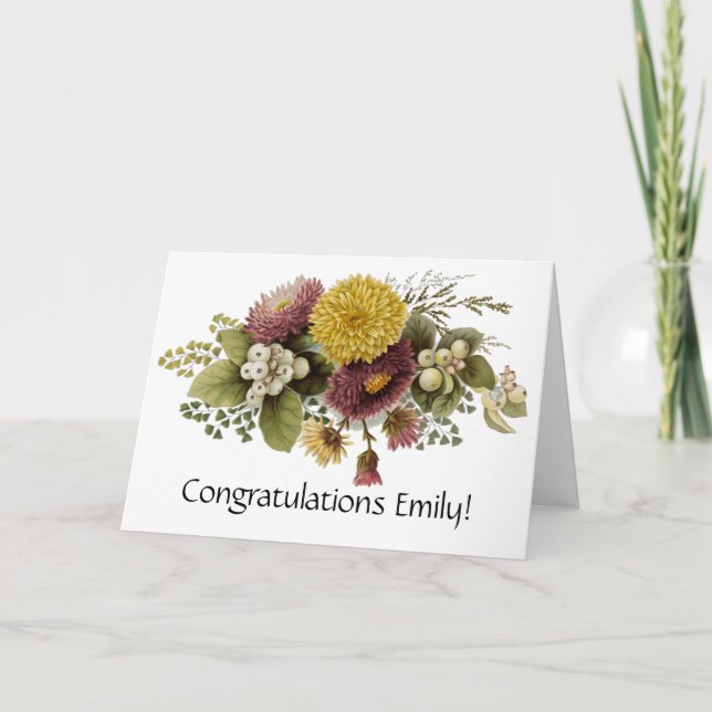 Carte Fleur de chrysanthème mère florale (Devant)