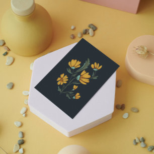 Carte Fleur de Cosmos Jaune Beauté simple