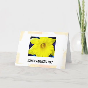 Carte fleur de la daffodique jaune de la fête des pères