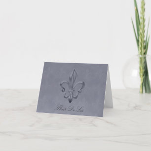 Carte Fleur De Lis BLANK Note Card