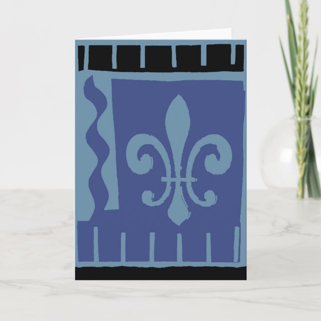 Carte Fleur De Lis Blue Matisse (Devant)