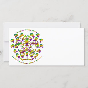 Carte fleur de lis Mardi-Gras 2011 V-2