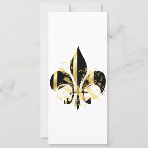 Carte Fleur de Lis noir et or