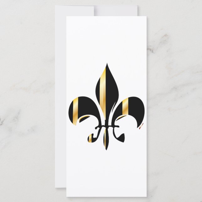 Carte Fleur de Lis noir et or (Devant)