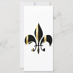 Carte Fleur de Lis noir et or