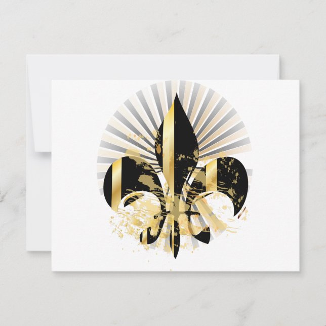 Carte Fleur de Lis noir et or (Devant)