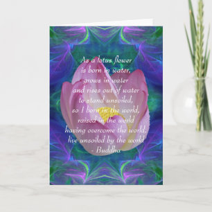 Carte Fleur de Lotus de citation de Bouddha