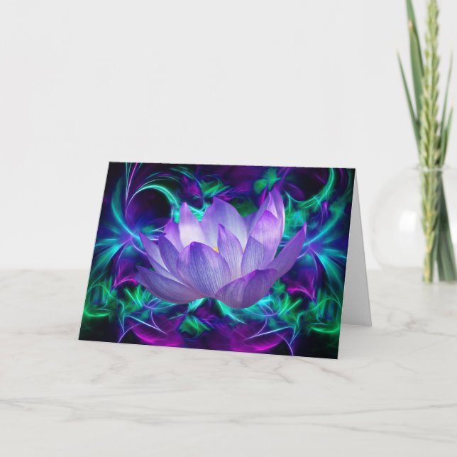 Carte Fleur de lotus pourpre et sa signification (Devant)
