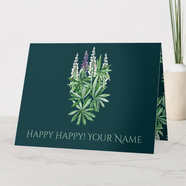 Carte Fleur de Lupin (Devant)