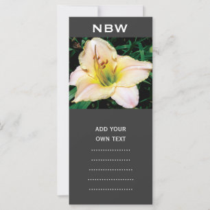 Carte fleur de lys jaune simple.