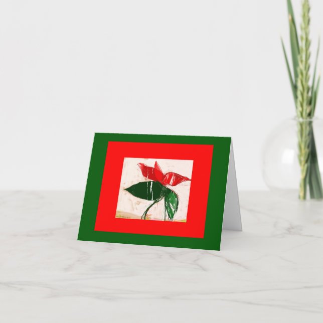 Carte Fleur de Noël (Devant)