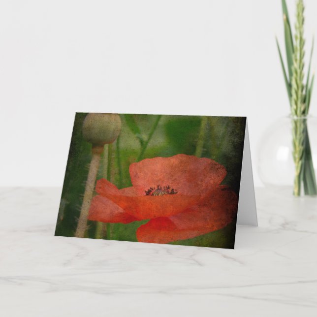 Carte Fleur de pavot (Devant)