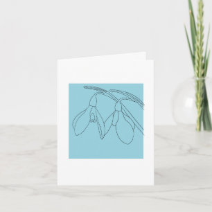 Carte Fleur de perce-neige personnalisée