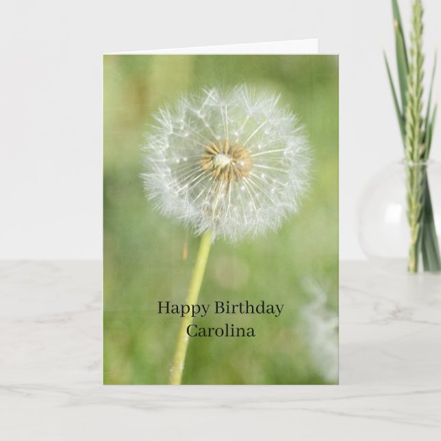 Carte Fleur de Pissenlit Anniversaire (Devant)