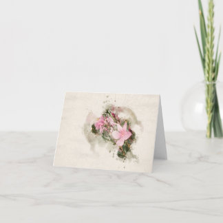 Carte Fleur de Rose Laurel