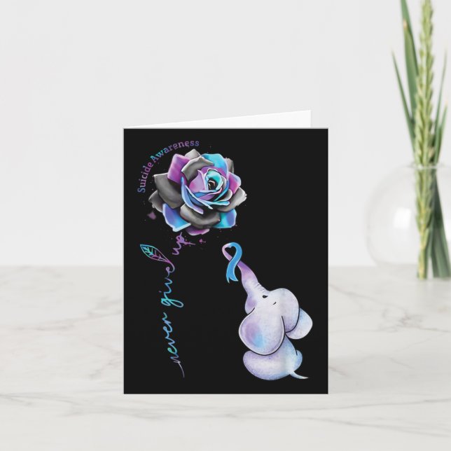 Carte Fleur de sensibilisation à la prévention du suicid (Devant)