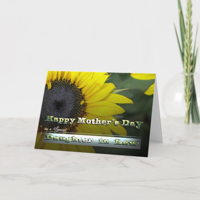 Carte Fleur de soleil brillant de la fête des mères de l (Devant)