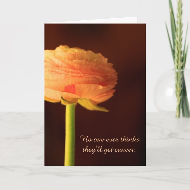 Carte Fleur de soutien au cancer Ranunculus Encouragemen (Devant)