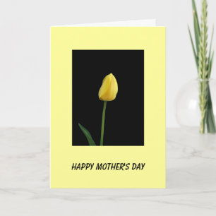 Carte fleur de tulipe du jour de la mère heureuse