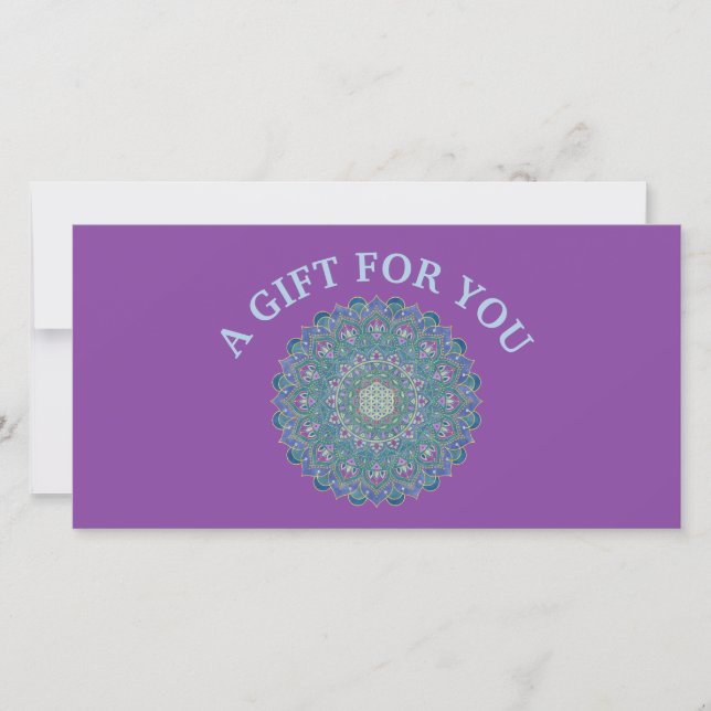 Carte Fleur De Vie - Mandala India Style 1 (Devant)