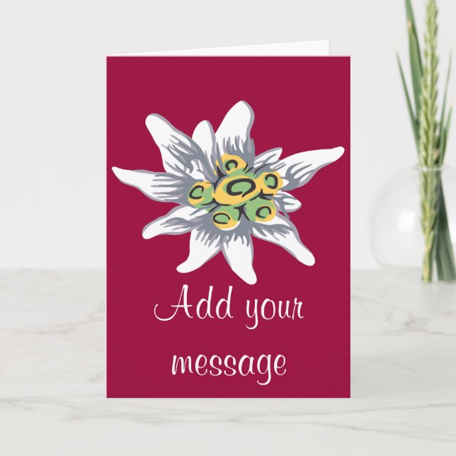 Carte Fleur d'edelweiss (Devant)