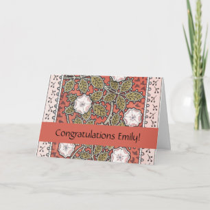 Carte Fleur d'illustration Rose sauvage Vintage