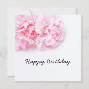 Carte Fleur d'oeillet rose Joyeux anniversaire