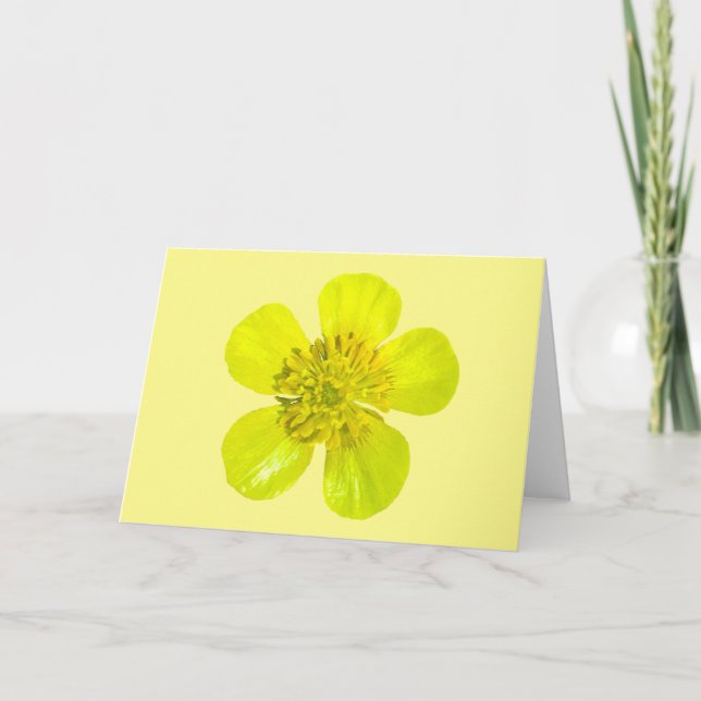 Carte Fleur en beaming Buttercup - transparent. (Devant)