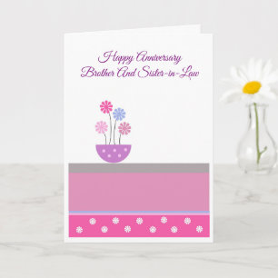 Carte Fleur Frère Et Femme Anniversaire Personnalisé