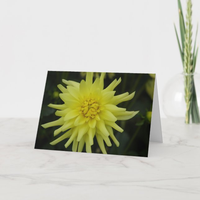 Carte Fleur jaune-clair (Devant)