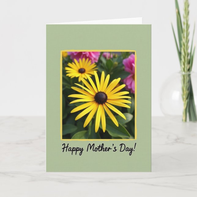 Carte Fleur Jaune Mat (Devant)