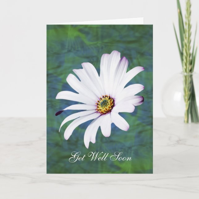 Carte Fleur marguerite va bien bientôt (Devant)