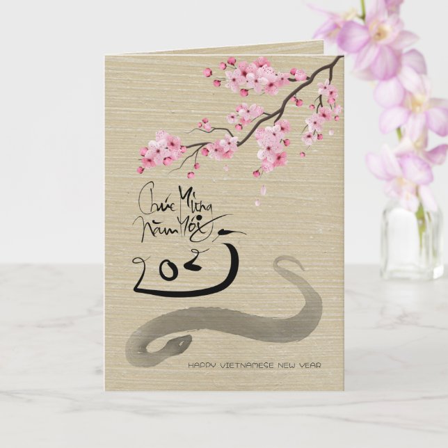 Carte Fleur Nouvel An vietnamien du serpent VGC (Orchidée)