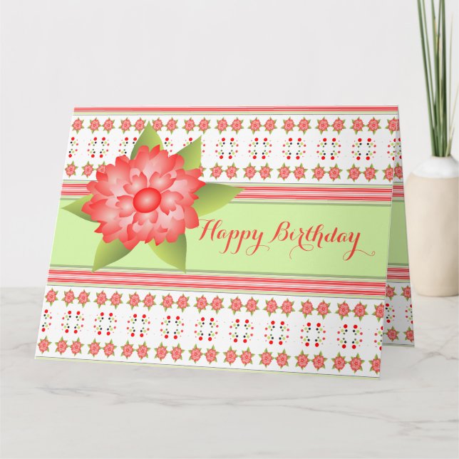 Carte Fleur orange corail (Devant)