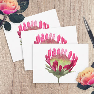 Carte Fleur Protea Magenta Rose King