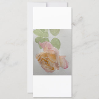 Carte Fleur Rose signet