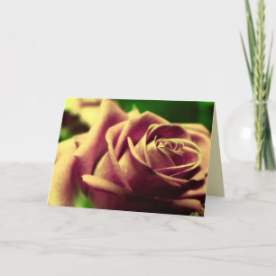 Carte Fleur Rose vintage