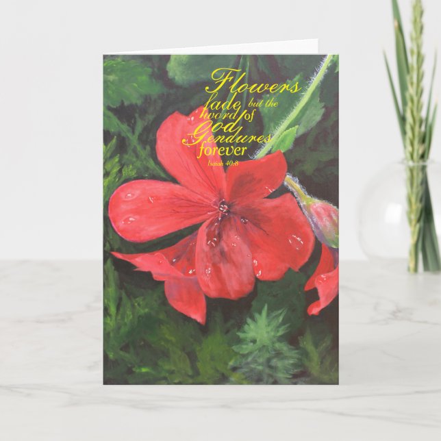 Carte Fleur rouge irlandaise (Devant)