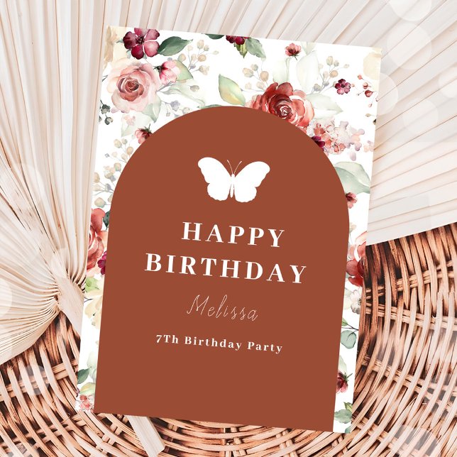 Carte Fleur sauvage 7e anniversaire (Créateur téléchargé)