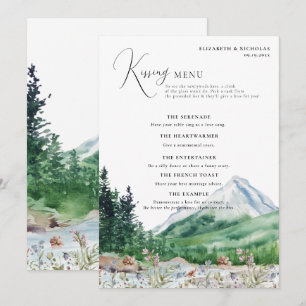 Carte Fleur sauvage de montagne   Jeu de baiser Mariage