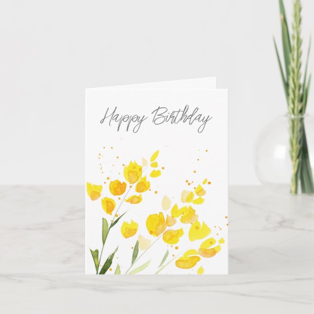 Carte Fleur sauvage jaune (Devant)